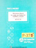 Pratt & Whitney-Whitney-Pratt Whitney 14\" & 16\" Model C Lathes Operators Instruction Manual Year (1965)-14\"-16\"-C-06